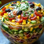 Italienischer Spaghetti-Schichtsalat