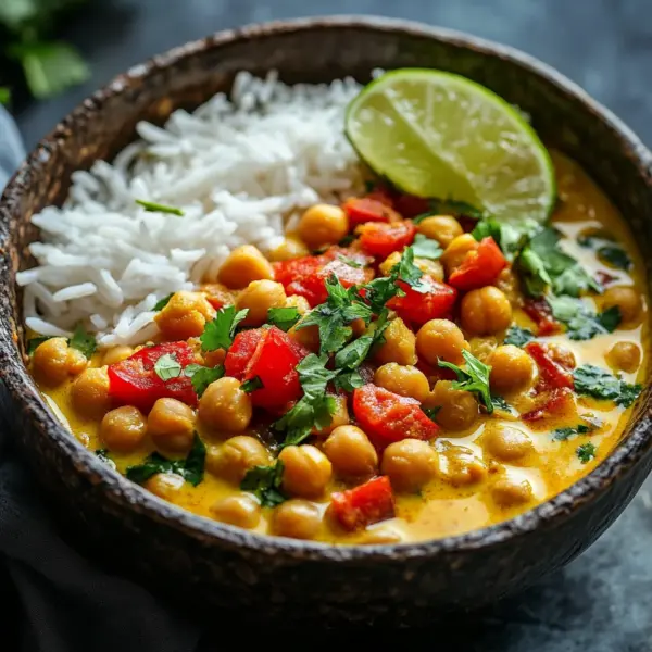 Kichererbsen-Curry mit Kokosmilch