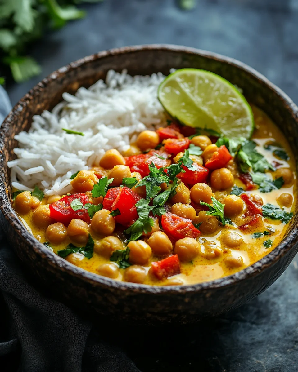 Kichererbsen-Curry mit Kokosmilch