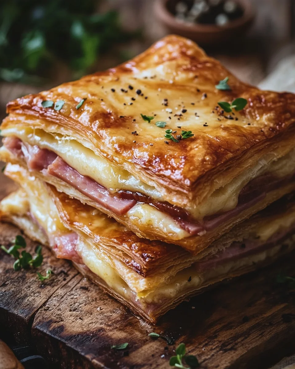 Knusprige Blätterteig-Schinken-Käse 18 Knusprige