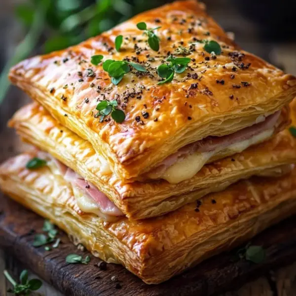Knusprige Blätterteig-Schinken-Käse