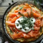 Knusprige Kartoffelgalette mit R&auml;ucherlachs und Cr&egrave;me Fra&icirc;che