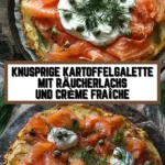 Knusprige Kartoffelgalette mit Räucherlachs und Crème Fraîche 18 Pinterest Hidden Image
