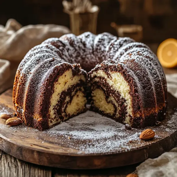 Marmor-Lebkuchen-Gugelhupf
