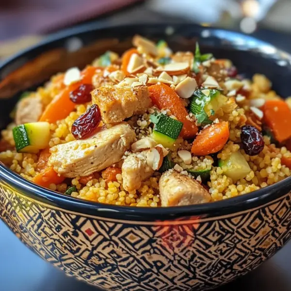 Marokkanische Hühner-Couscous-Schüssel
