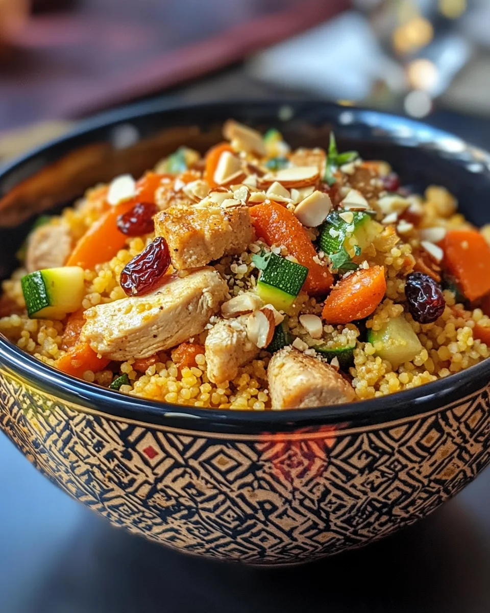 Marokkanische Hühner-Couscous-Schüssel
