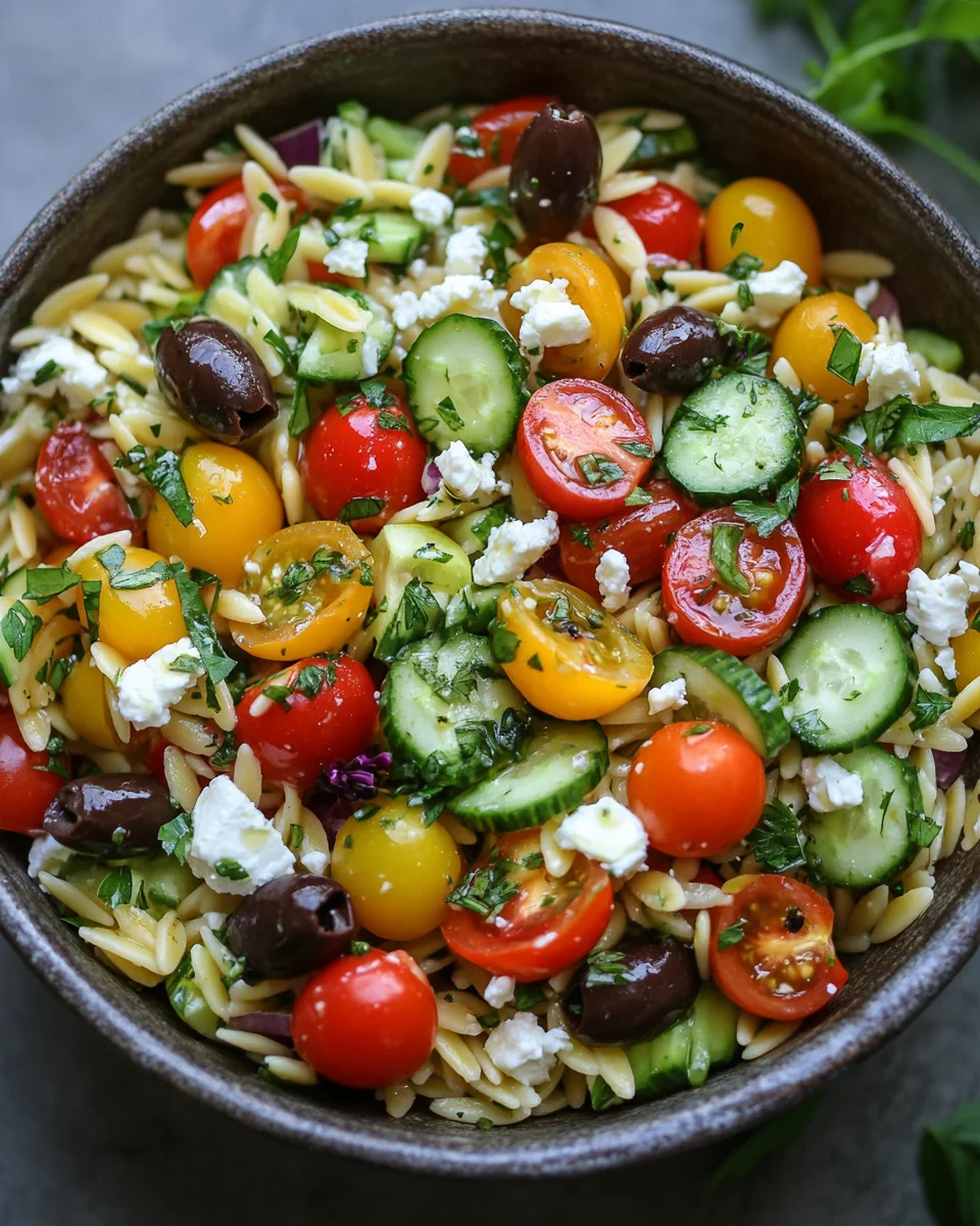 Mediterraner Orzo Salat 23 Mediterraner