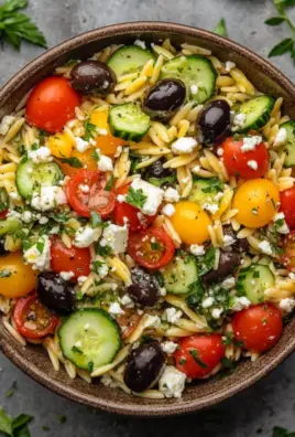 Mediterraner Orzo Salat 24 Mediterraner Orzo Salat