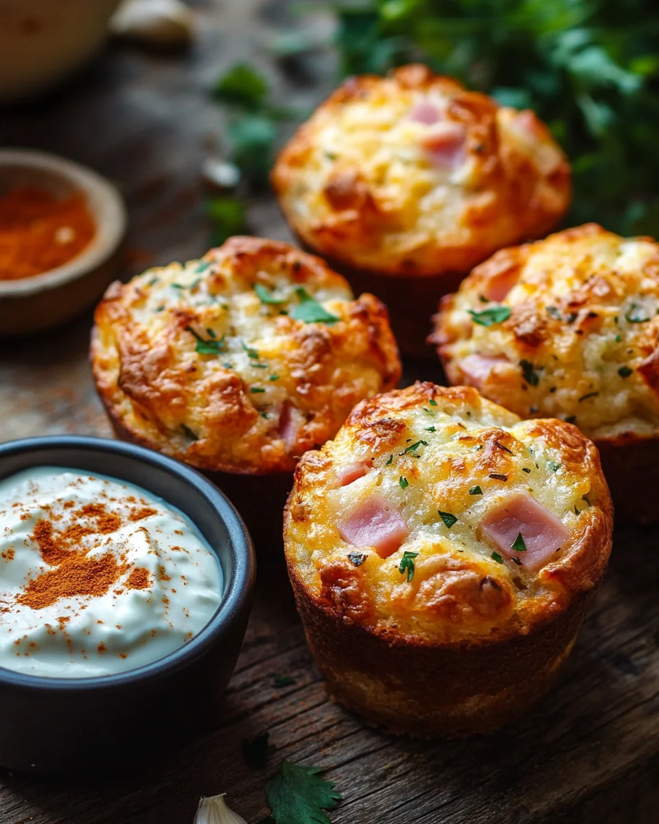 Muffins mit Putenschinken und Käse 22 Muffins