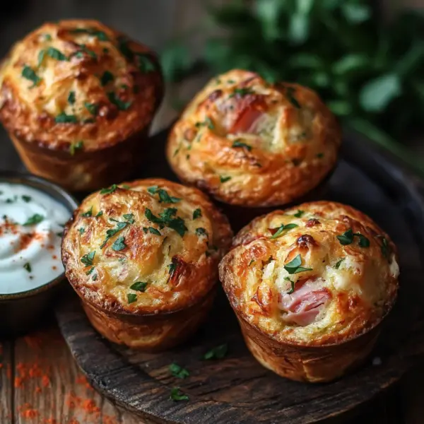 Muffins mit Putenschinken und Käse
