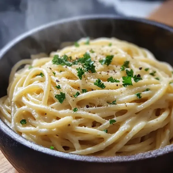 One Pot Knoblauch Käse Pasta