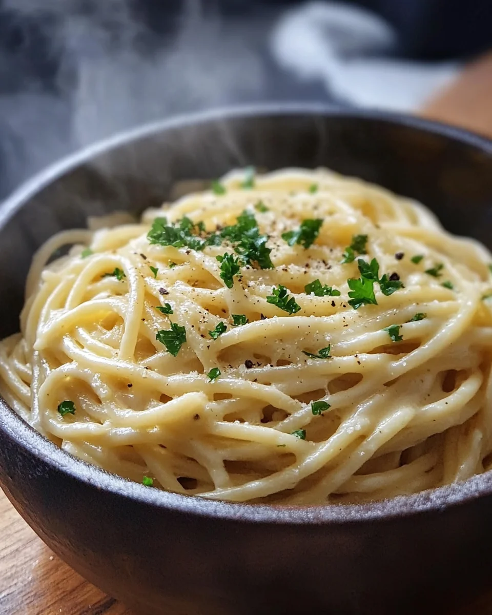 One Pot Knoblauch Käse Pasta