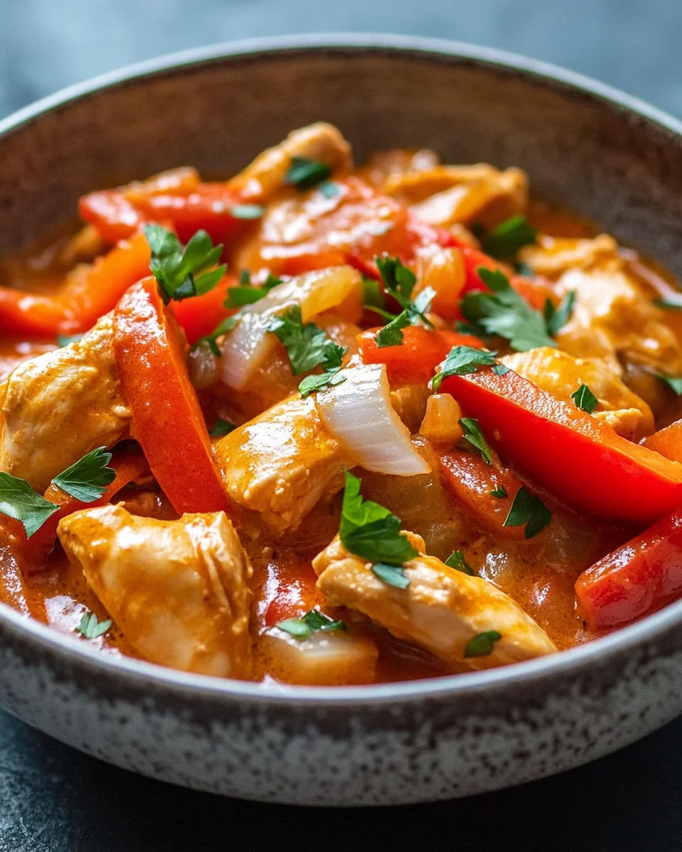 Paprika-Sahne-H&auml;hnchen