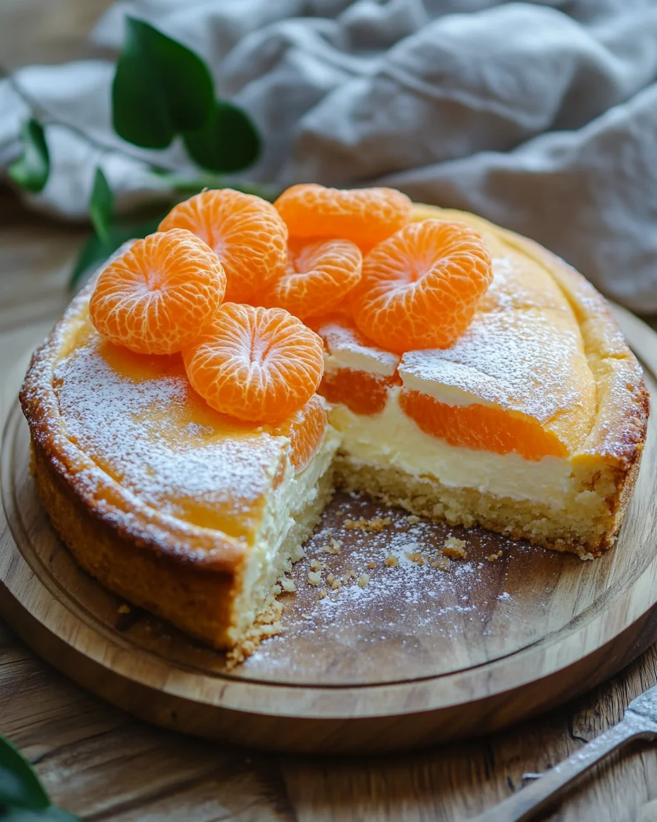 Quarkkuchen mit Mandarinen