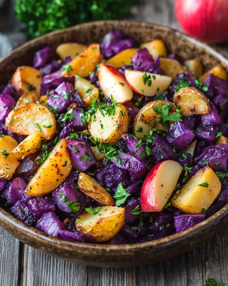 Rotkohl Pfanne mit Kartoffeln 25 Rotkohl