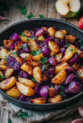 Rotkohl Pfanne mit Kartoffeln