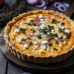 Saftige K&uuml;rbis-Quiche mit Feta