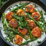 Spargelpfanne mit Frikadellen