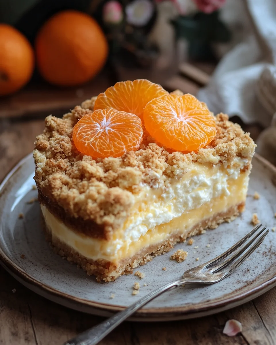 Streuselquarkkuchen mit Mandarinen 24 Streuselquarkkuchen