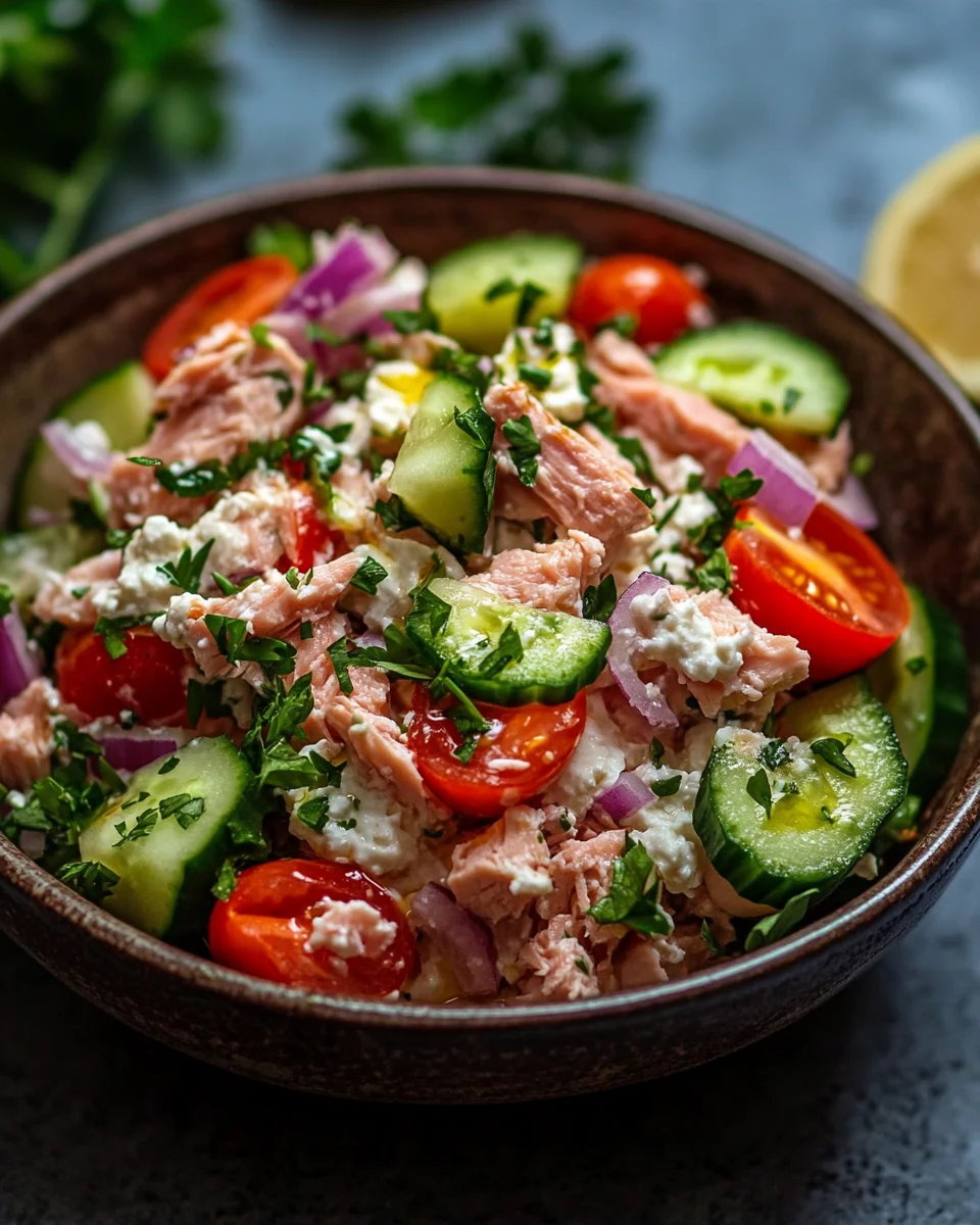 Thunfisch-Hüttenkäse-Salat