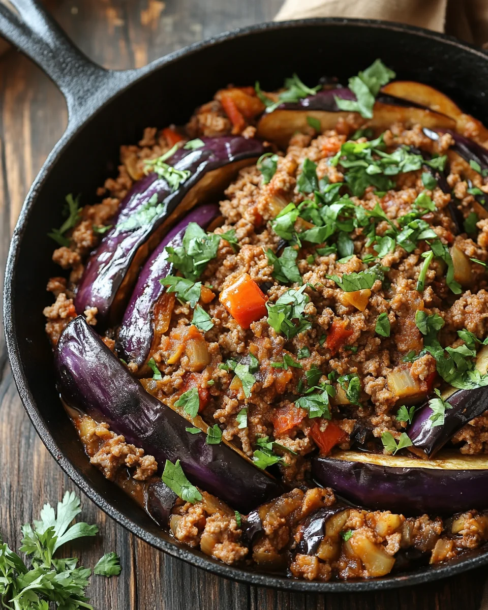 Türkische Auberginen-Hackfleisch-Pfanne 20 Türkische