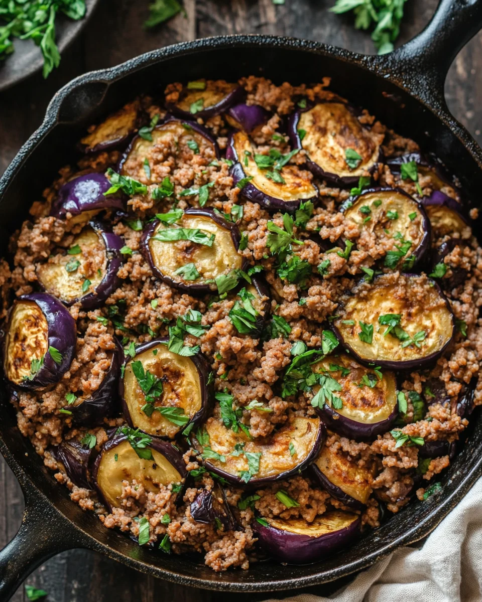 Türkische Auberginen-Hackfleisch-Pfanne 22 Türkische Auberginen-Hackfleisch-Pfanne