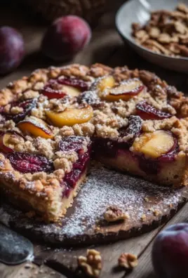 Walnuss-Zwetschgenkuchen mit Zimt-Streuseln